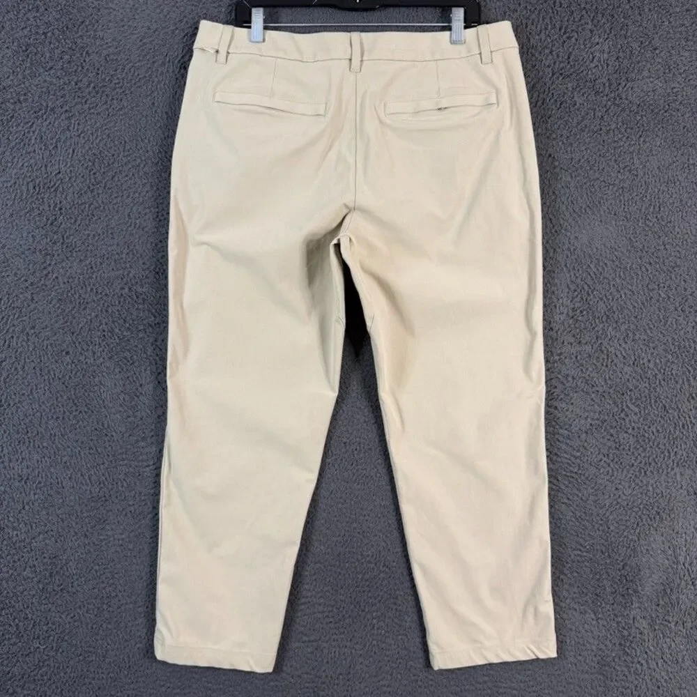 Lululemon ABC Pants Mens 36x26 Beige Slim Fit Warpstreme Athleisure